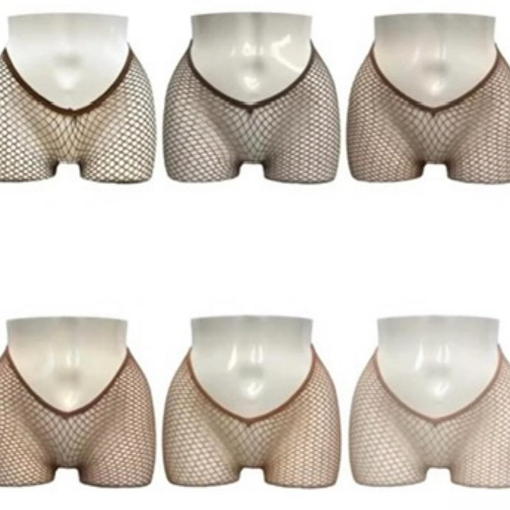 Set of 6 V-cut carnival and rave Fishnets